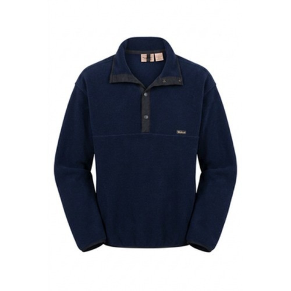 Woolrich Polartec Jacket Men L Blue Fleece Snap Pullover Hiking Outdoor Warm